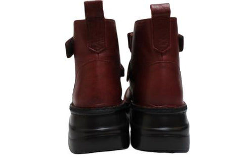 【インコルジェ8748 ワイン】ソフトレザーベルトブーツ